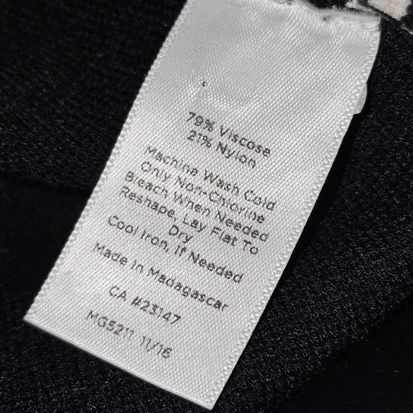 Talbots Womens Black White Long Open Front Cardigan Sweater 2X - Picture 4 of 5